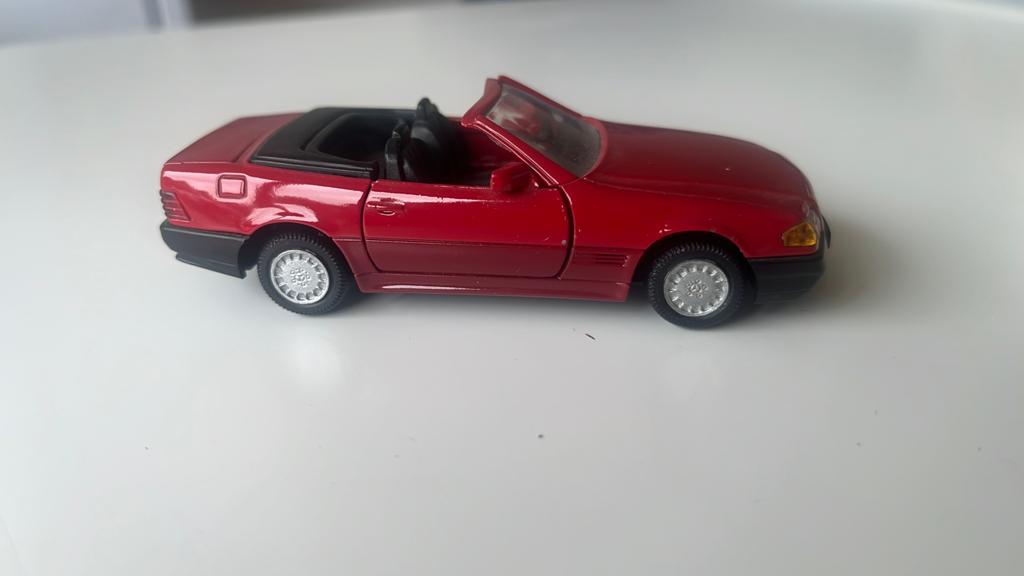 Rode vintage Mercedes SL modelauto - merk: GAMA West-Germany, Ophalen of Verzenden, Zo goed als nieuw, Auto, Overige merken