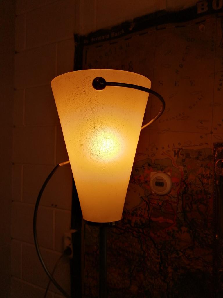 GROTE STAANDE LAMP HOLLYWOOD REGENCY 180 CM ZILVER/GOUD., Antiek en Kunst, Ophalen
