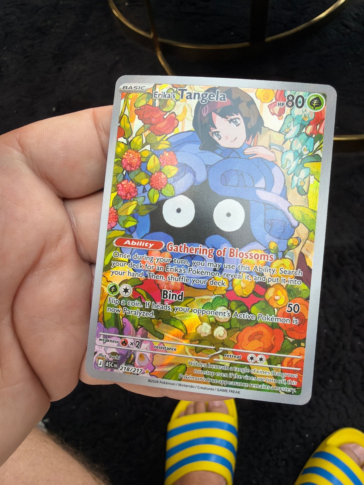 Erika's Tangela Pokémon Kaart 218/217 - Nieuwstaat, Ophalen of Verzenden, Nieuw, Losse kaart