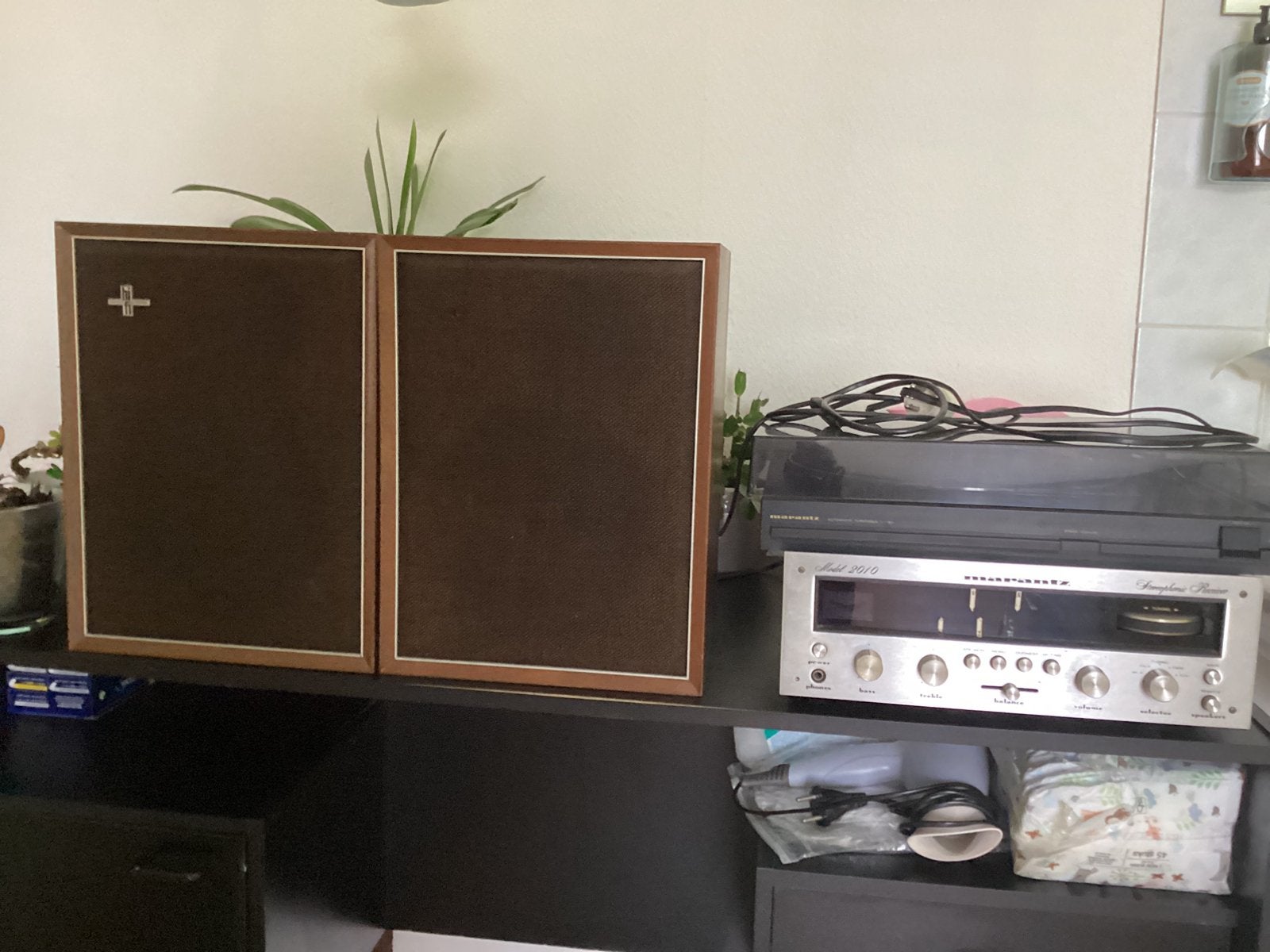 Marantz tuner 2010, Marantz platenspeler, 2 speakers., Ophalen of Verzenden, Gebruikt