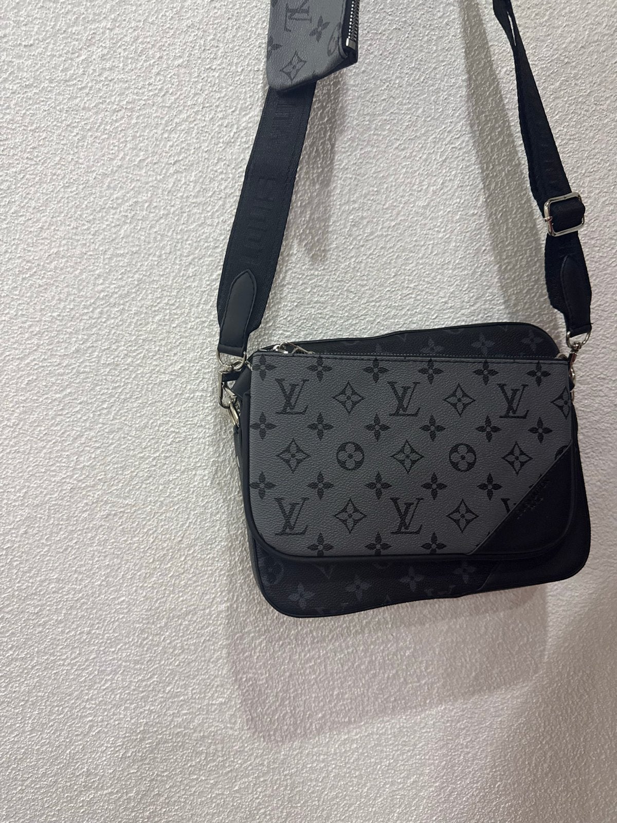 Louis Vuitton Trio Messenger Tas - Zwart/Grijs Monogram, Ophalen of Verzenden, Nieuw, Zwart, Overige merken