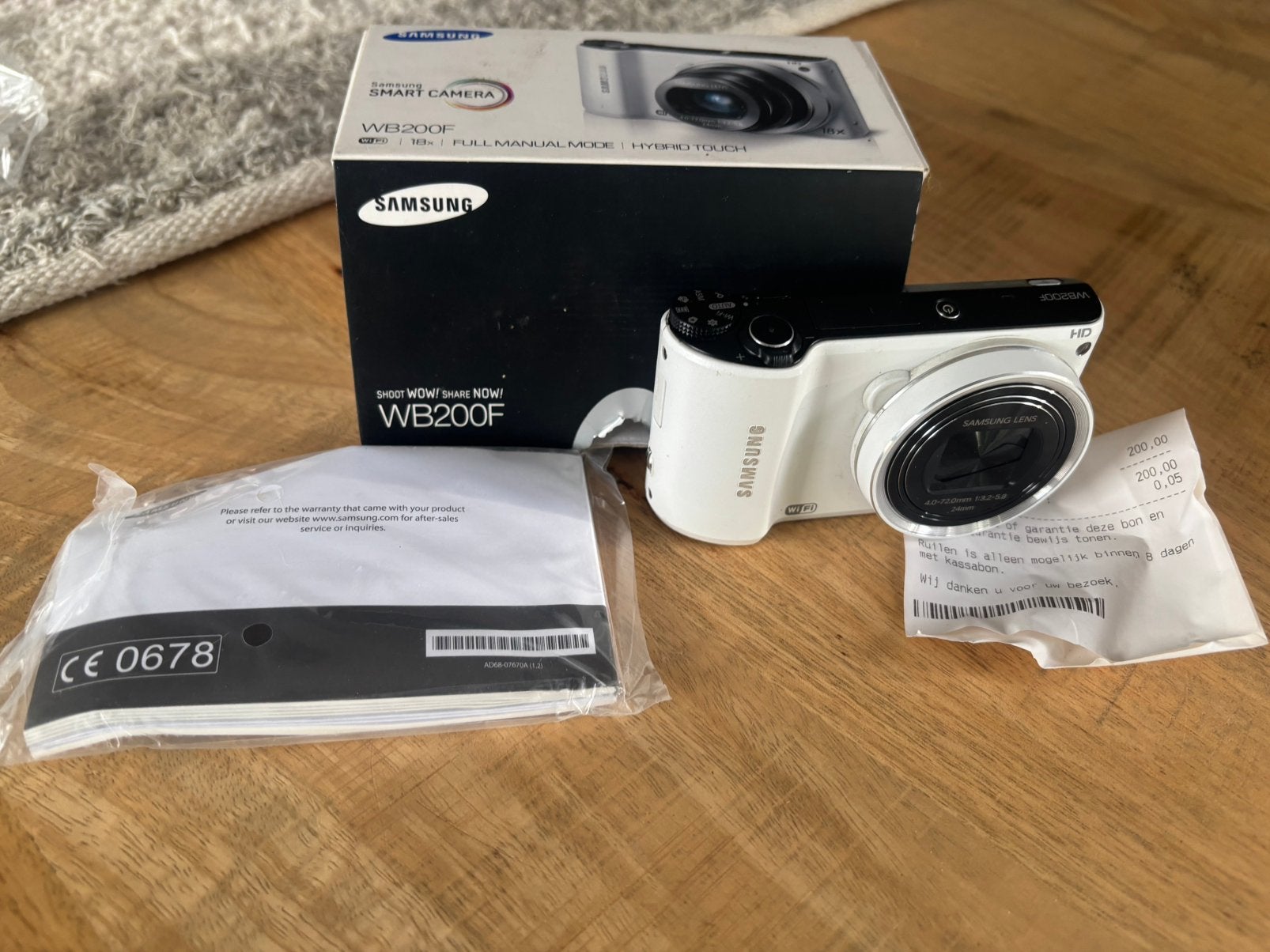 Samsung fotocamera wb 200f, Ophalen of Verzenden, Zo goed als nieuw, Samsung, 8 keer of meer
