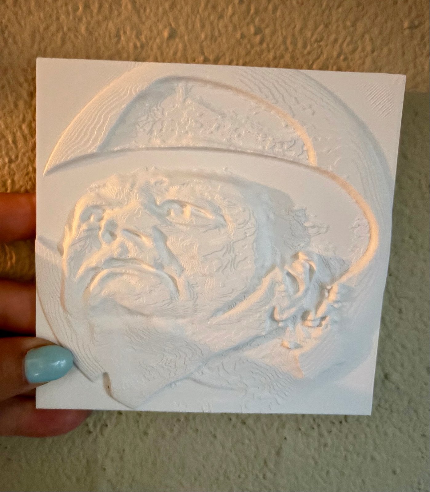 Uniek 3D geprint reliëf van andre Hazes, Antiek en Kunst, Minder dan 20 cm, Kunststof, Ophalen of Verzenden, Handgemaakt