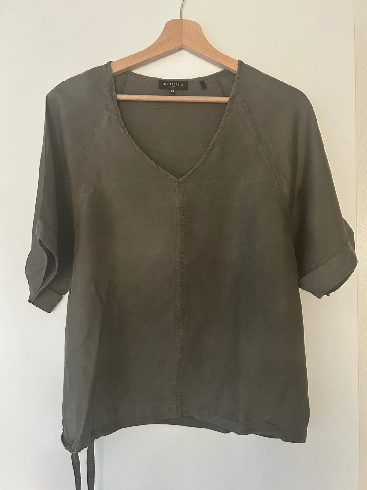 Mooi groen shirt van Silvercreek van maat 36, Ophalen of Verzenden, Zo goed als nieuw, Korte mouw, Maat 36 (S)