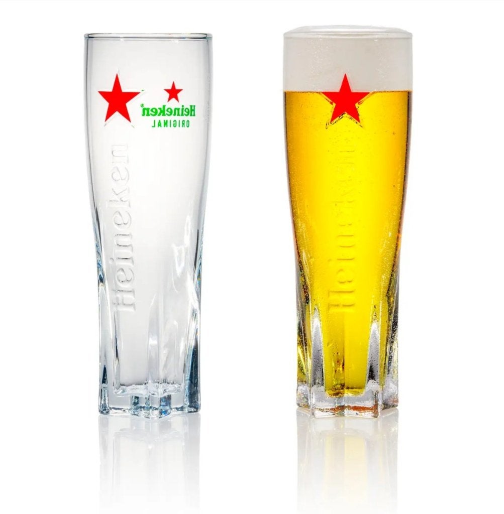 2 Heineken StarMark Pint (0,57 l) Glazen, Nieuw & Zeldzaam, Verzamelen, Ophalen of Verzenden, Nieuw, Glas of Glazen, Heineken
