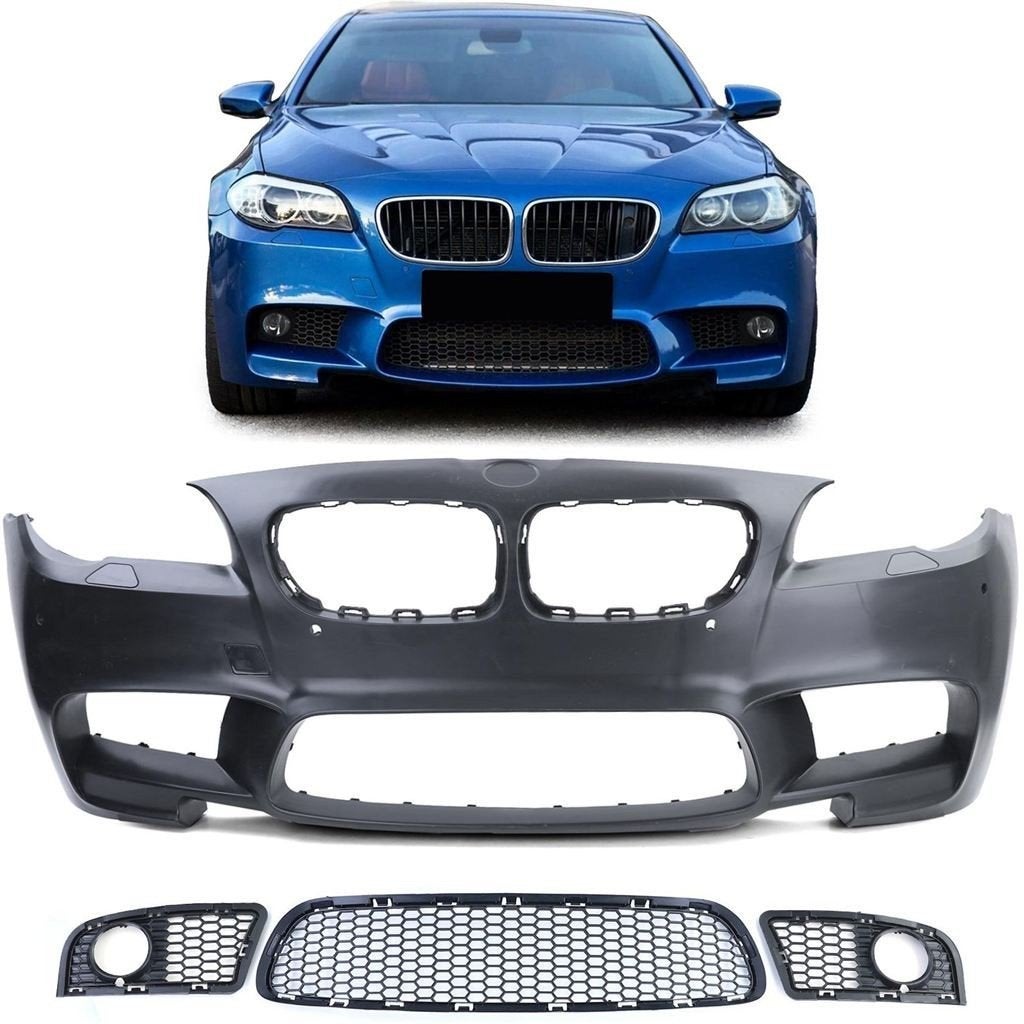 Voorbumper+ Grill M Pakket Look Voor Bmw 5 Serie F10 Met PDC, Verzenden, Automotive Parts, A.parts@hotmail.nl, Trasmolenlaan 12 3447 GZ Woerden