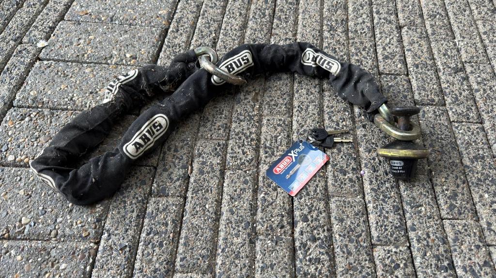 Abus Granit 68 Victory X-Plus schijfremslot met ketting, Ophalen of Verzenden, Gebruikt