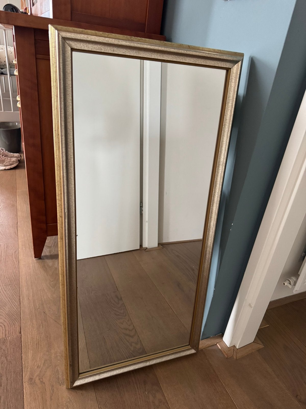Mooie gouden spiegel, Ophalen, Minder dan 50 cm, Gebruikt, Minder dan 100 cm