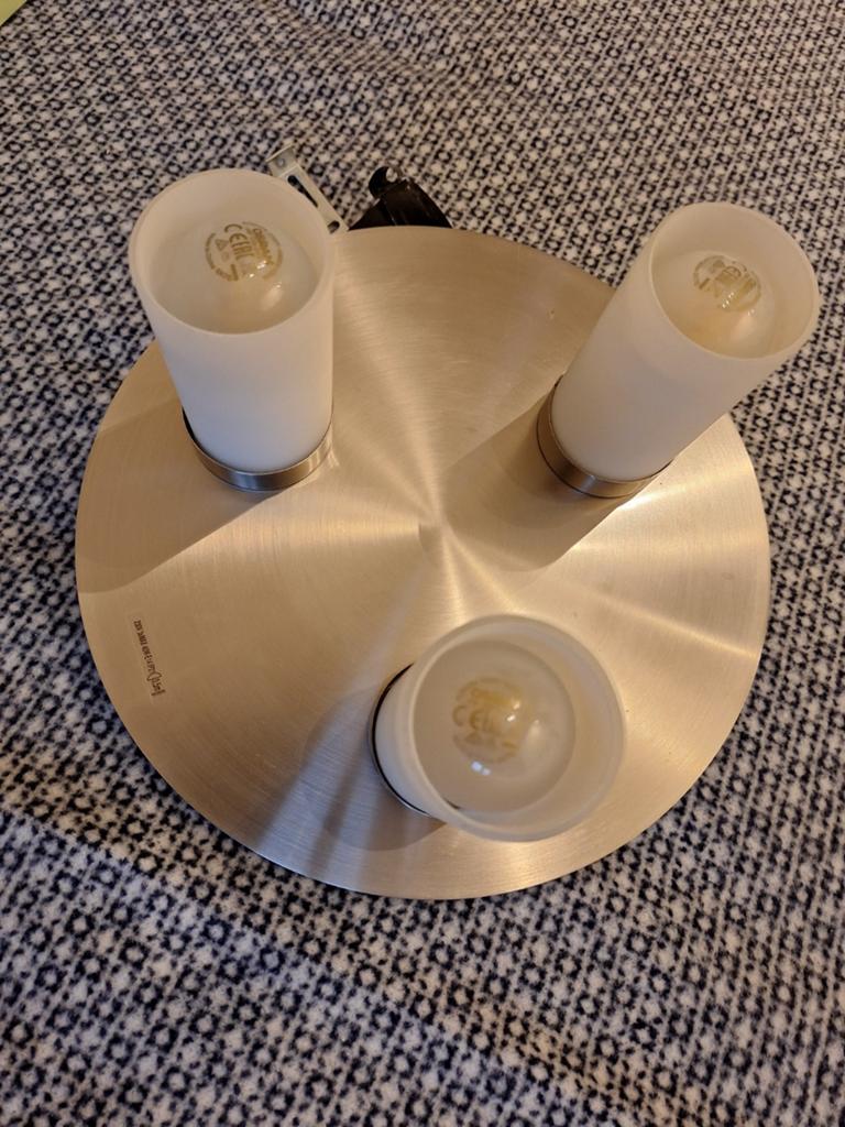 Spatdichte badkamerlamp met 3 reserve lampjes, Ophalen, Gebruikt, Glas, Modern