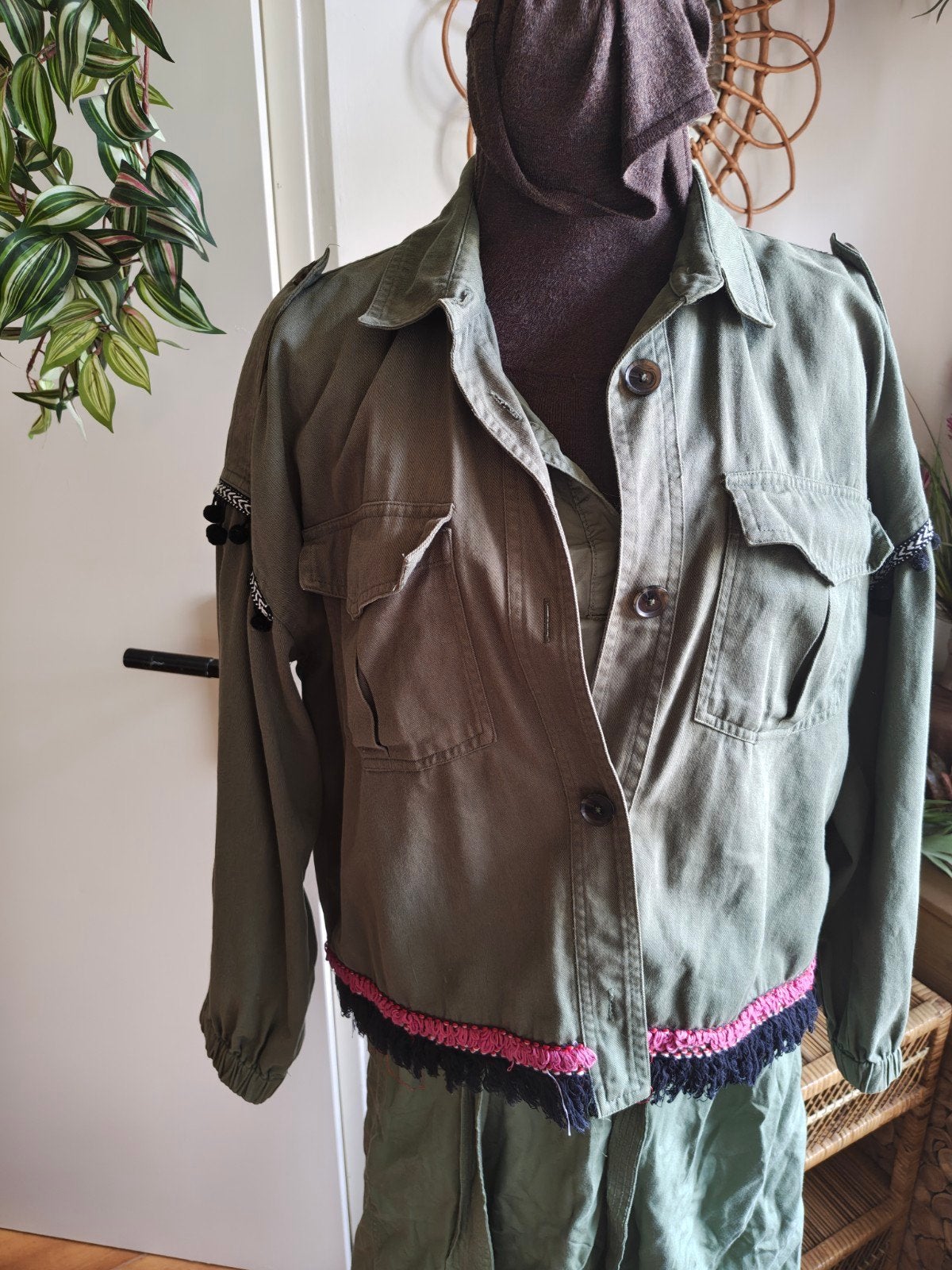 jasje maat m groen Ibiza boho stijl, Ophalen of Verzenden, Gedragen, Maat 38/40 (M), Groen