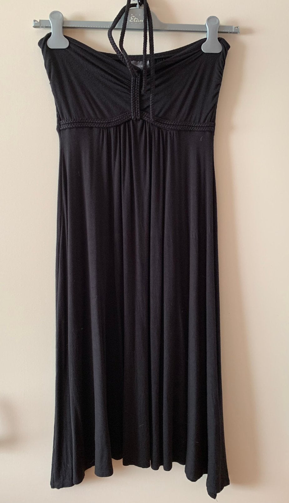 Zwarte jurk maat S/M, Kleding | Dames, Ophalen of Verzenden, Zo goed als nieuw, Zwart, Knielengte