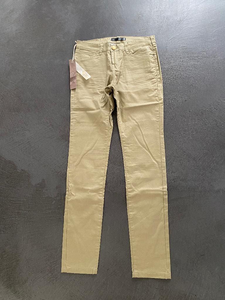 G589 Nieuw: broek mt. 28=S Jade spijkerbroek jeans beige, Jade Twelve, Overige kleuren, Nieuw, Ophalen of Verzenden