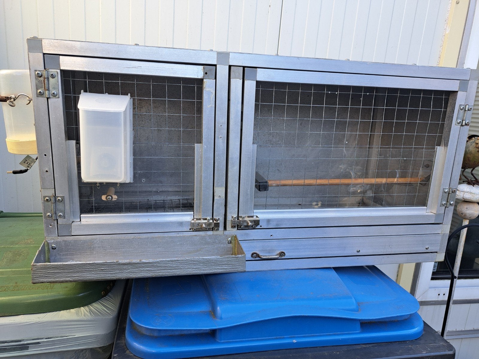 aluminium vogelkooi, Ophalen, Gebruikt, Aluminium, Vogelkooi