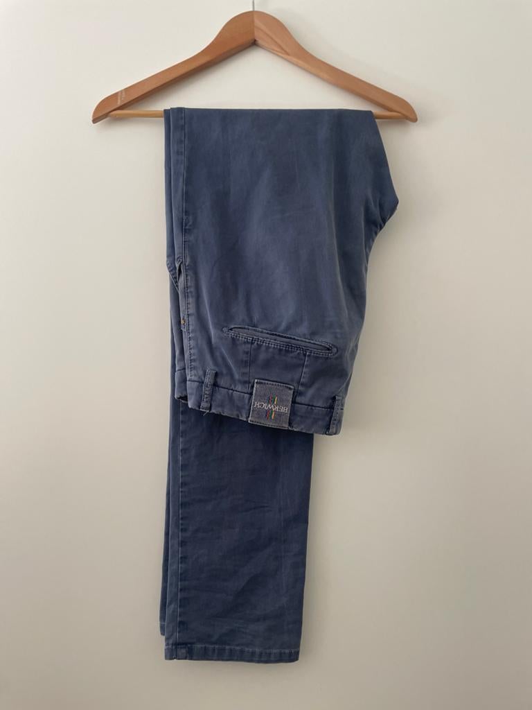 Berwich Comfortabele Broek - Maat 50 (M) - Blauw, Kleding | Heren, Broeken en Pantalons, Ophalen of Verzenden, Zo goed als nieuw