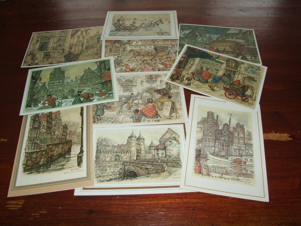 J- ILLUSTRATOR-ANTON PIECK - 10X, Gebruikt, Verzenden, Voor 1940, Prent