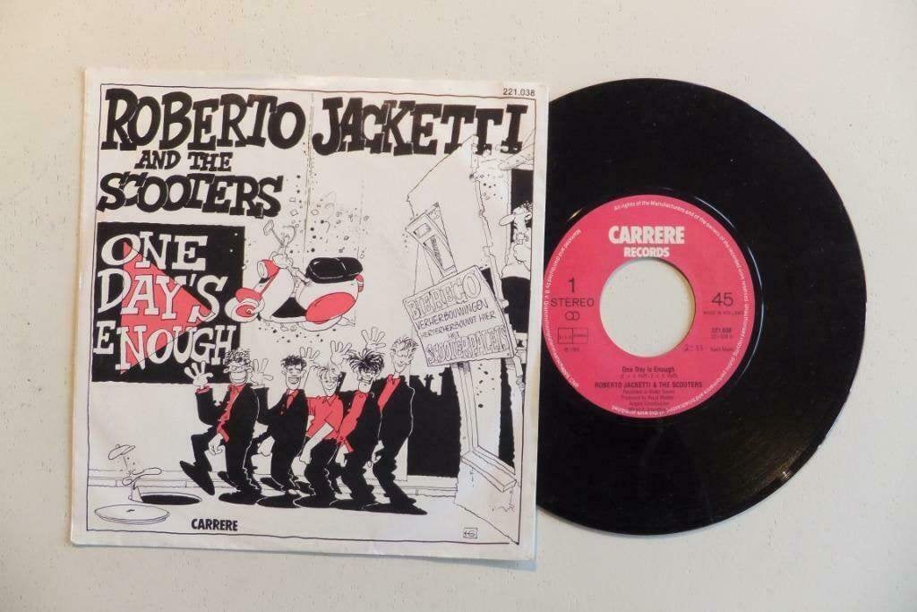 Roberto Jacketti & The Scooters single One day's enough, 7 inch, Ophalen of Verzenden, Zo goed als nieuw, Pop