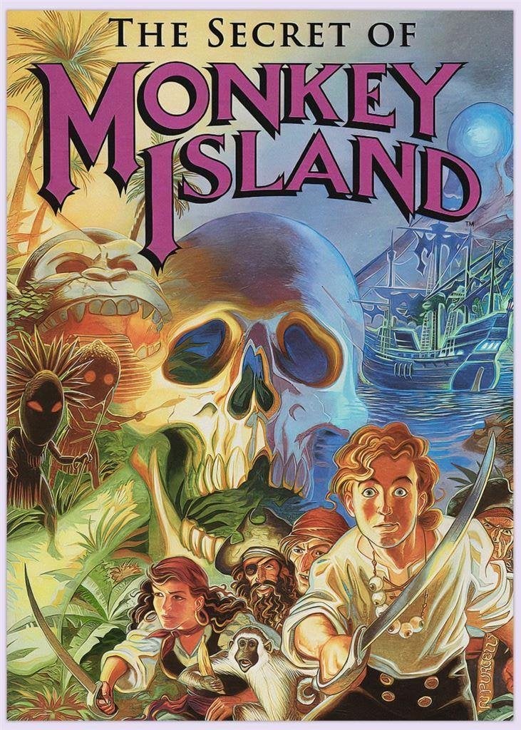 Grote 50x70cm Game Poster The Secret of Monkey Island, Avontuur en Actie, Verzenden, 1 speler, Nieuw
