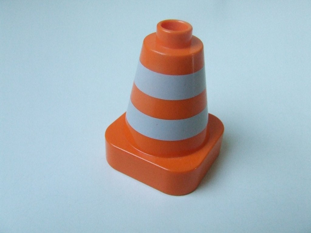 Oranje Duplo kegel/pion 2 x 2 x 2, Ophalen of Verzenden, Zo goed als nieuw, Accessoire, Duplo