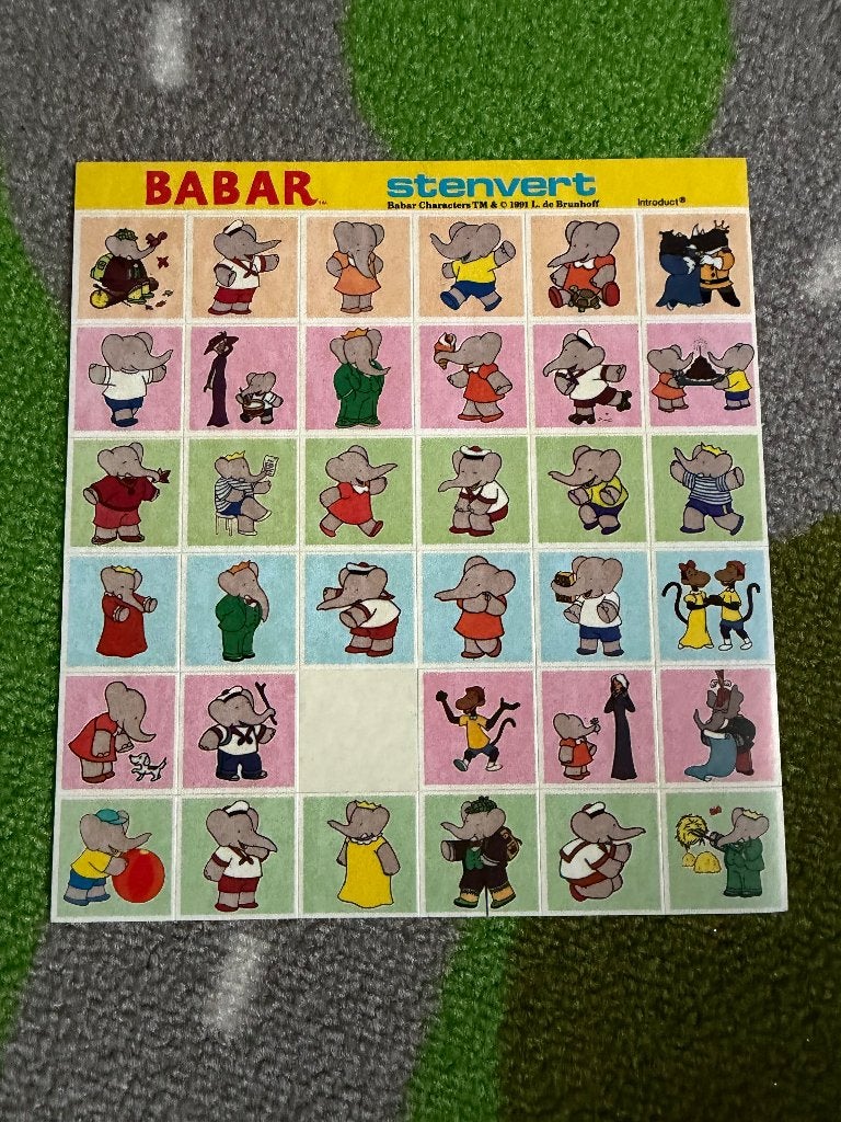 Stickers van Babar vintage, Verzamelen, Ophalen of Verzenden, Zo goed als nieuw, Tv, Gebruiksvoorwerp