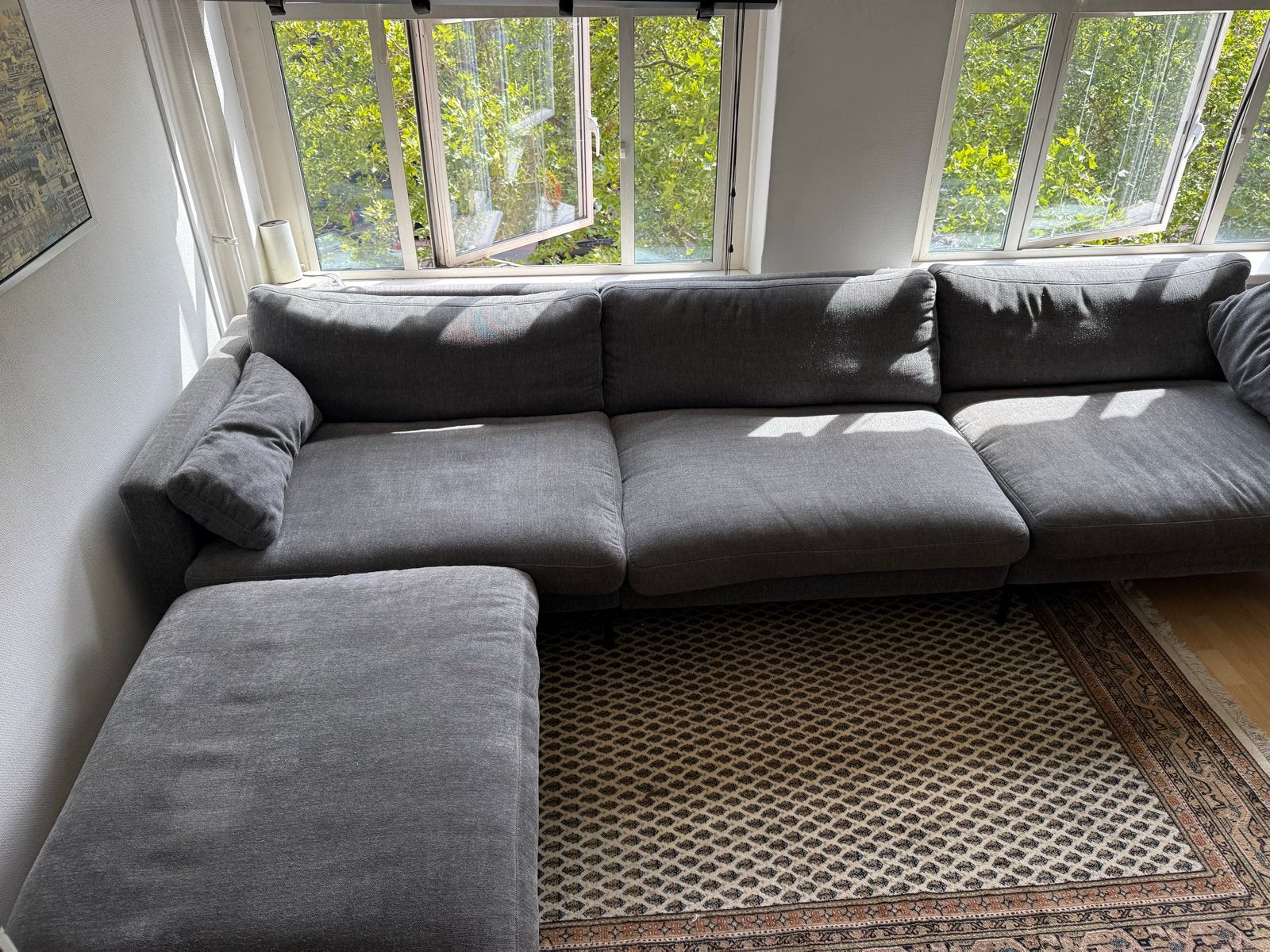 Zuiver Summer 4,5-zits bank, antraciet - Comfortabel & Moder, Ophalen, Gebruikt, 100 tot 125 cm, 300 cm of meer