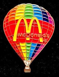 Mc Donalds ballon pin- hele grote maat (1983), Verzenden, Nieuw, Transport, Speldje of Pin