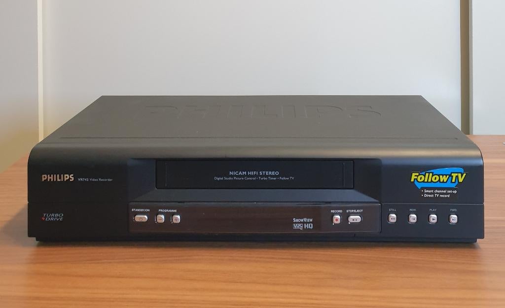 PHILIPS VR742 HIFI STEREO VIDEORECORDER., Audio, Tv en Foto, Videospelers, Ophalen, Zo goed als nieuw, VHS-speler of -recorder