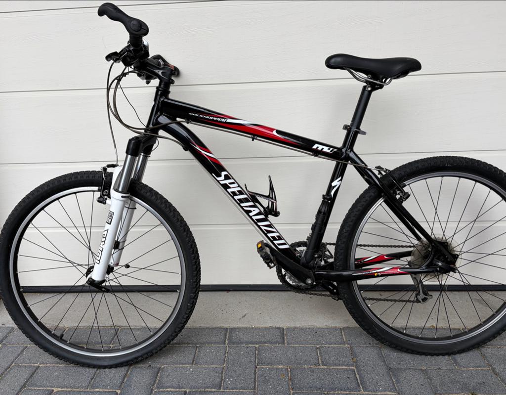 Specialized Rockhopper Mountainbike - Zwart/Rood, Fietsen en Brommers, Fietsen | Mountainbikes en ATB, Gebruikt, Hardtail, Velgrem