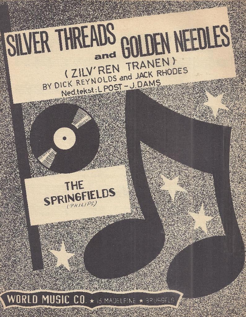 Bo36 bladmuziek - silver threads and golden needles -, Ophalen of Verzenden, Zo goed als nieuw, Artiest of Componist, Populair