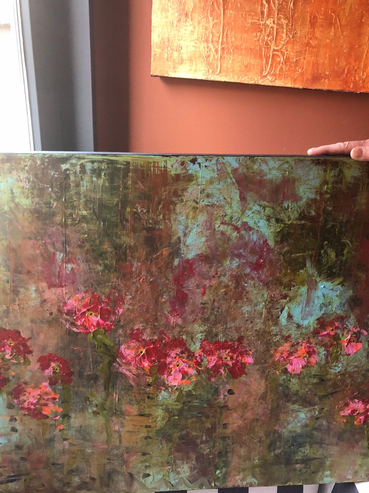 SCHILDERIJ Flowers 60x80 3D doek linnen, moooooi, Ophalen