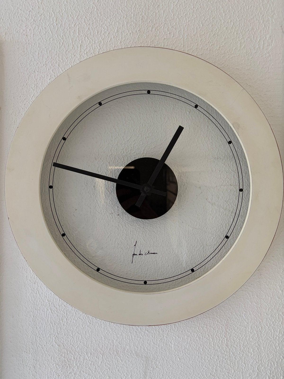 Jan des Bouvrie designklok, Wandklok, Wit, Landelijk, Analoog