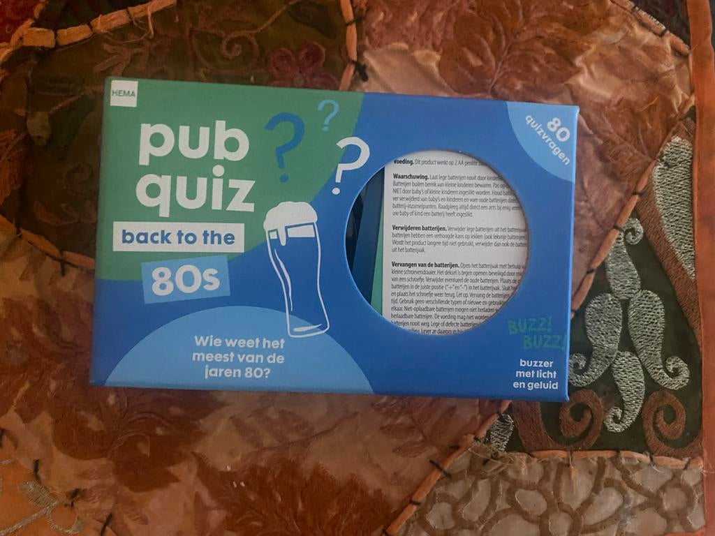 Hema Pub Quiz Back to the 80s, Drie of vier spelers, Ophalen of Verzenden, Gebruikt
