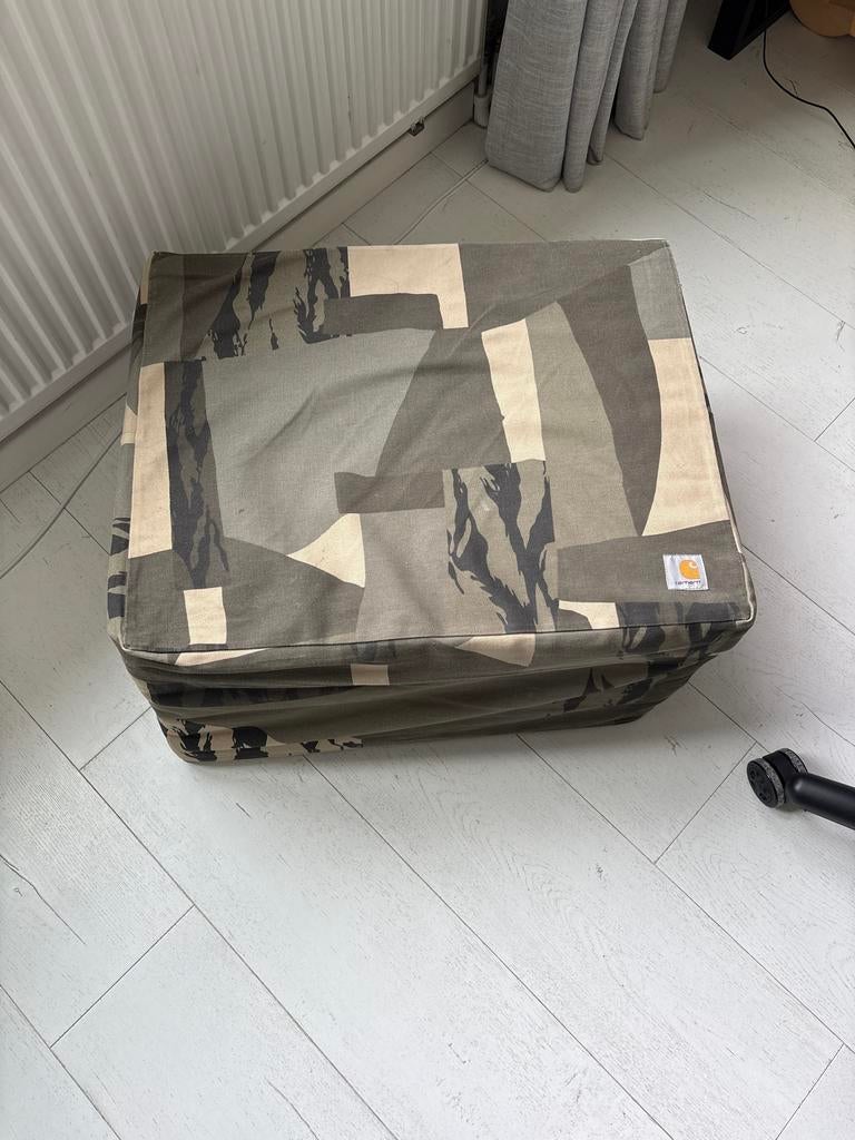 Carhartt matrasje in hoes / poef in hoes, Ophalen, Gebruikt, Vierkant, Stof