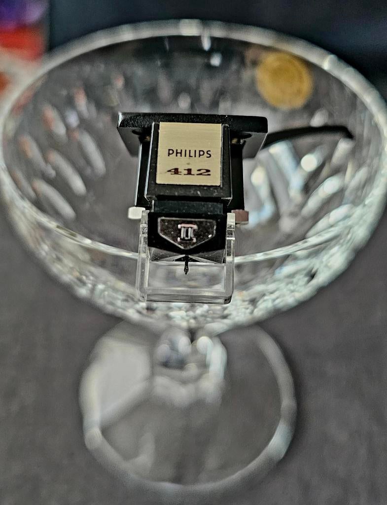 Philips GP 412 element met naald - Klinkt top!, Ophalen of Verzenden, Gebruikt, Platenspeler-onderdeel, Philips