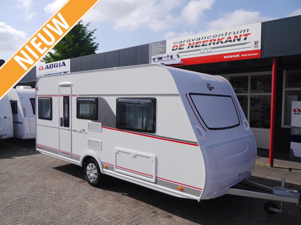 Bürstner Premio 460 TL, Caravans en Kamperen, Caravans, Schokbreker, Standaardzit, Bedrijf, Bürstner