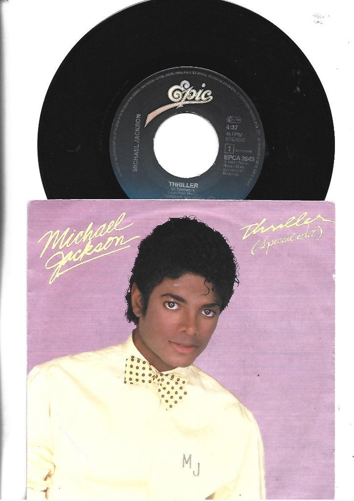 MICHAEL JACKSON SINGLE 7" THRILLER  - 1983, 7 inch, Ophalen of Verzenden, Pop, Single