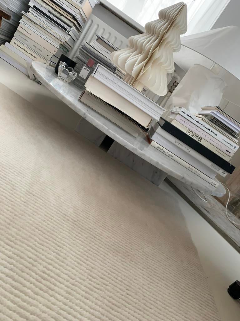 Marmer Vintage tafelblad en  Blokken, Huis en Inrichting, Tafels | Salontafels, Ophalen, 50 tot 100 cm, Rond, Zo goed als nieuw