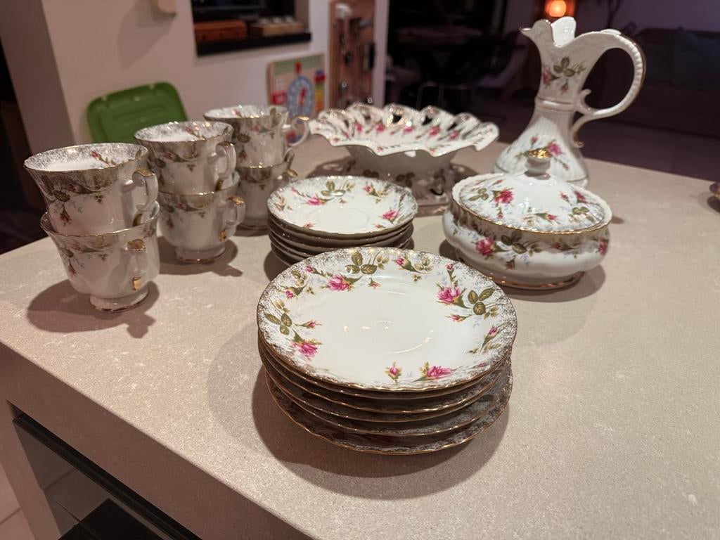Chodzież Porselein Servies - Vintage Rozen Decor, Ophalen