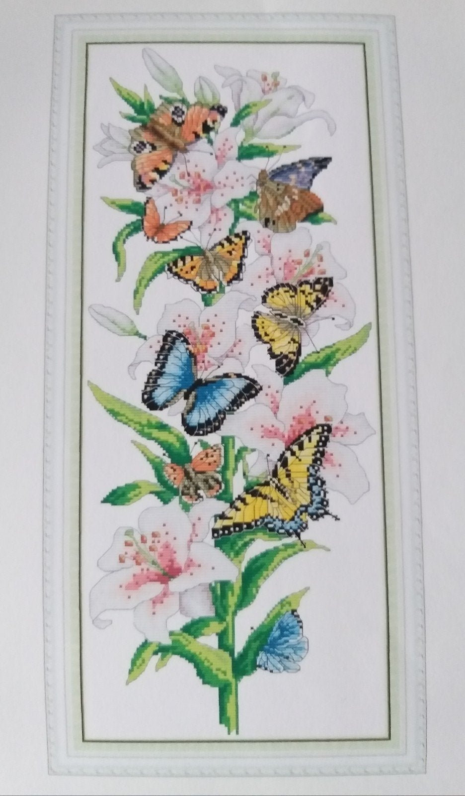 Borduurpakket Vlinders., Verzenden, Nieuw, Handborduren, Borduurpakket