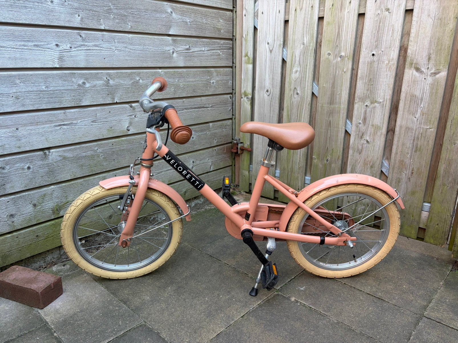 Veloretti Maxi roze met zijwieltjes, Ophalen, Gebruikt, 16 tot 20 inch, Zijwieltjes