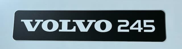 VOLVO 245     kentekenplaat - reclamebord 52x11 kunststof, Ophalen of Verzenden, Zo goed als nieuw, Auto's