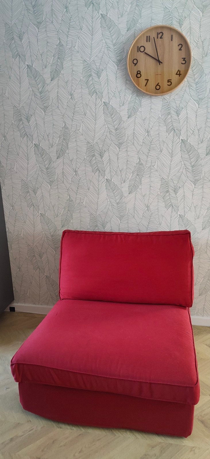 IKEA KIVIK 1-zits element met extra grijze hoes, Ophalen, Gebruikt, Eenpersoons, 75 tot 100 cm
