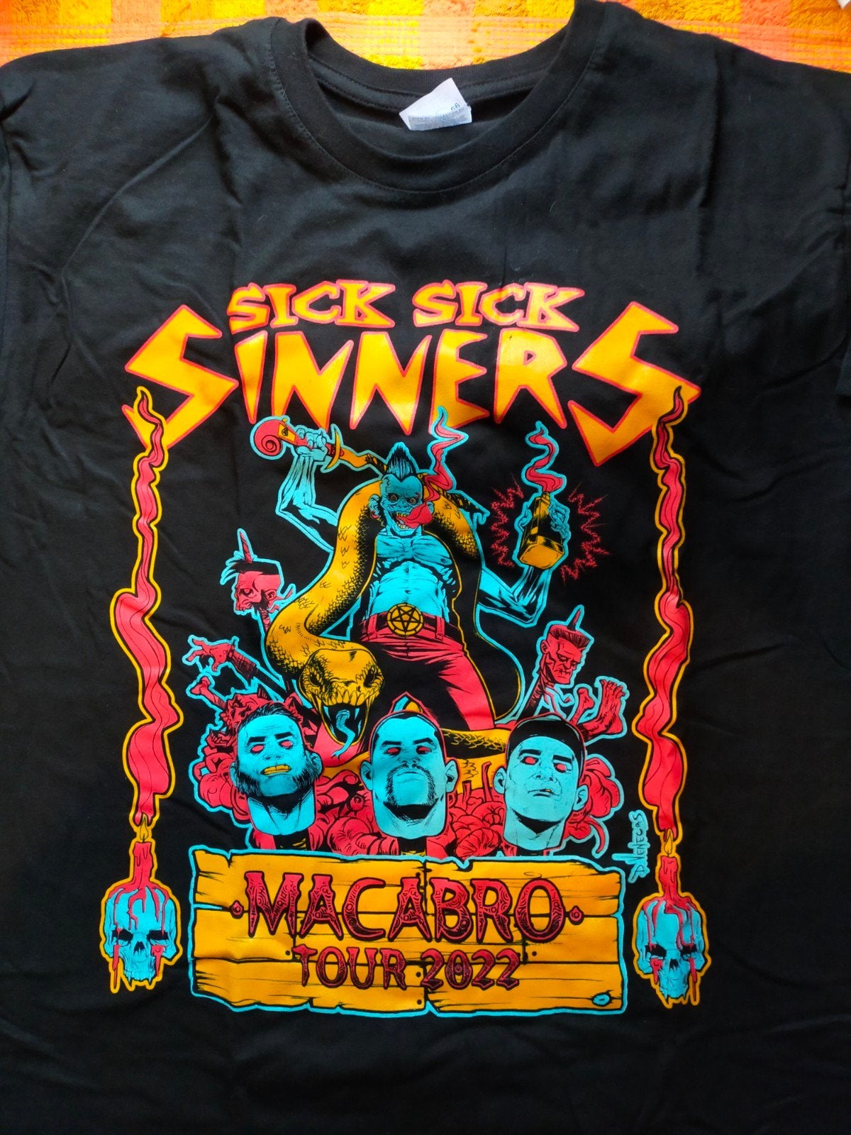 Bandshirt Sick Sick Sinners xl
Macabro tour 2022, Ophalen of Verzenden, Nieuw, Maat 56/58 (XL), Zwart