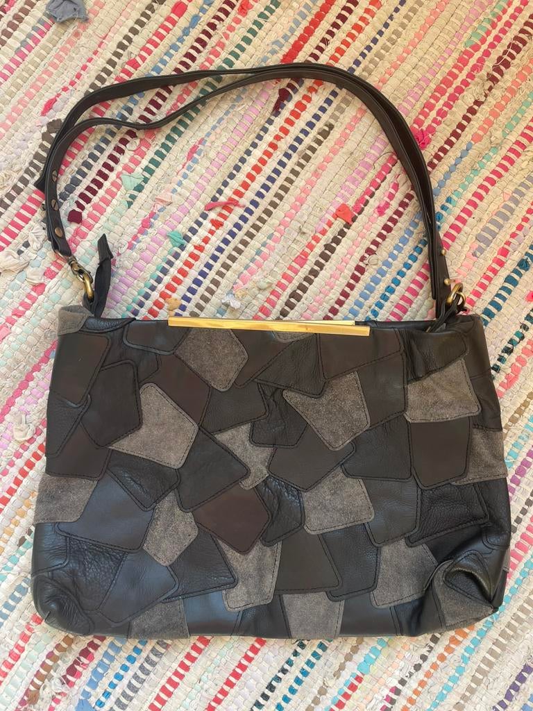 O MY BAG Amsterdam mooie leren tas, Sieraden, Tassen en Uiterlijk, Ophalen of Verzenden, Gebruikt, Zwart, Overige typen
