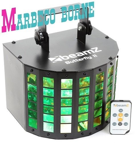 LED licht effect, Butterfly II mini derby, RGBAWP, Info@marbeco.com, Geluidgestuurd, Nieuw, BeamZ