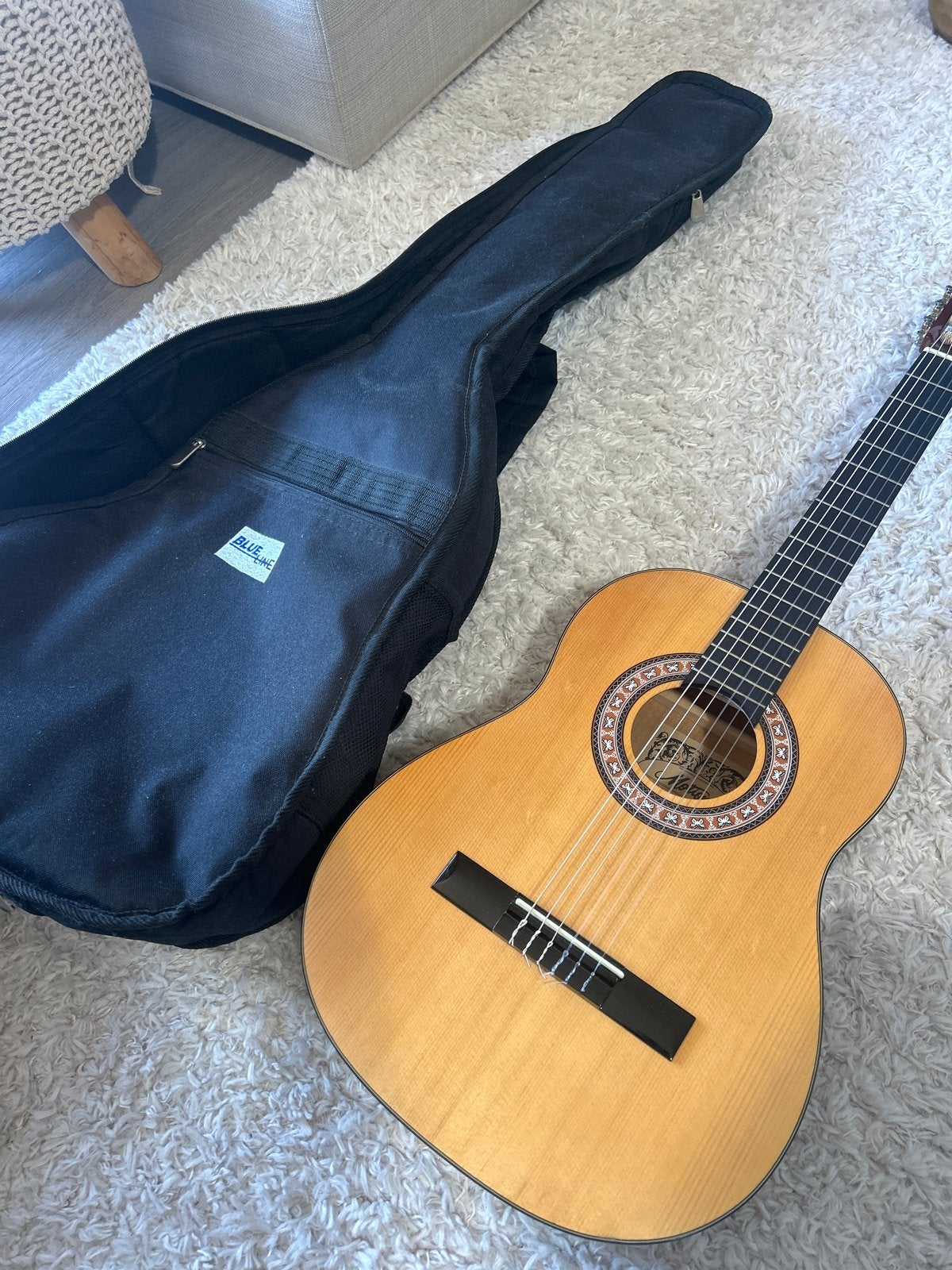 Motion TC601 Klassieke Gitaar met hoes, Ophalen, Zo goed als nieuw, Klassieke of Spaanse gitaar, Met koffer