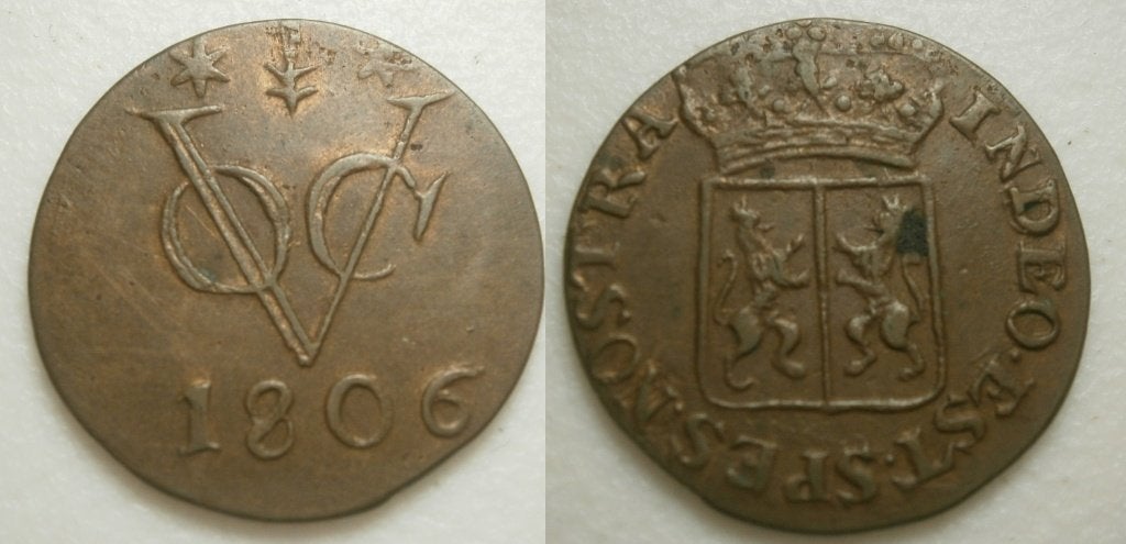 Gelderland VOC Duit 1806, Postzegels en Munten, Ophalen of Verzenden, Vóór koninkrijk, 1 cent, Losse munt
