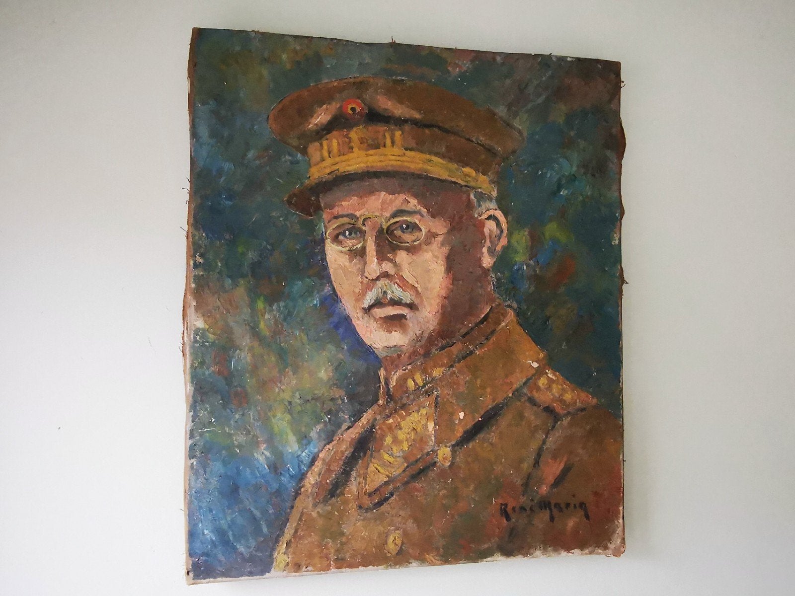 Antiek Olieverf schilderij 1934, 46,5-56.5 Rene Marin Miekje, Ophalen
