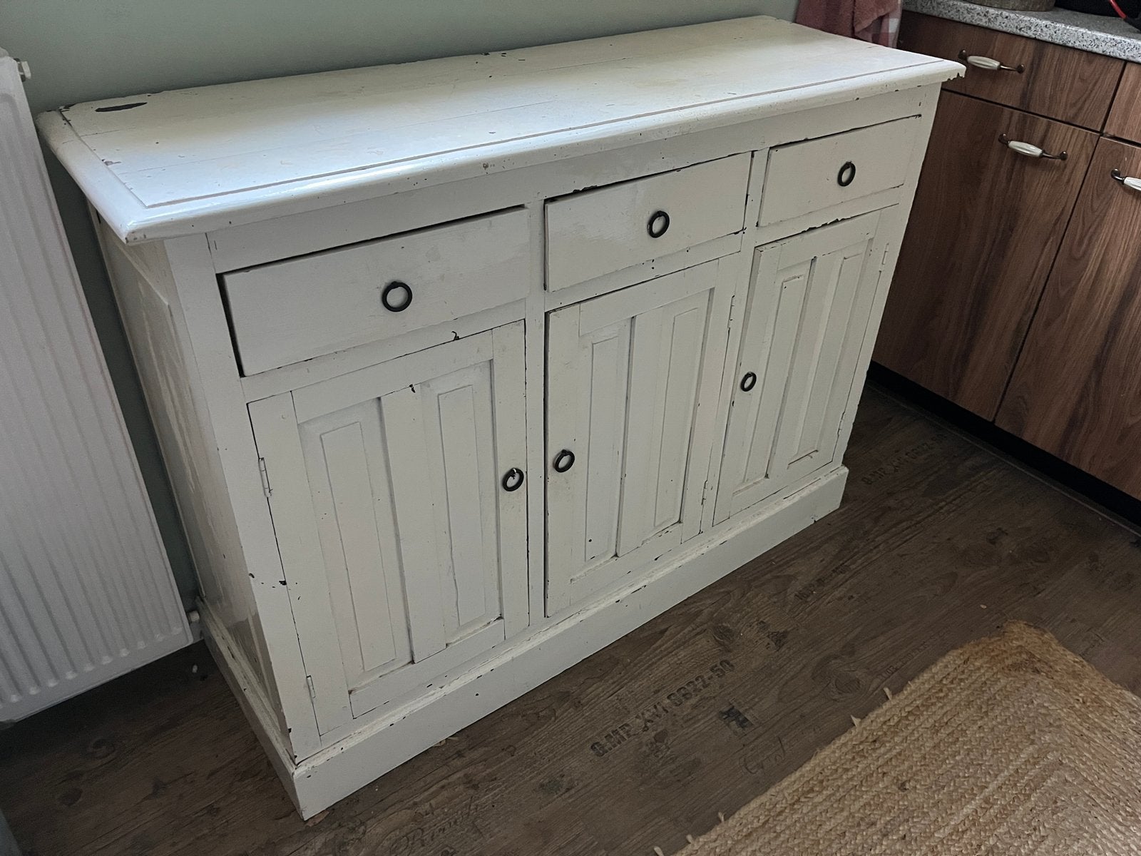 karaktervol brocante dressoir in landelijke stijl., Ophalen, Zo goed als nieuw, 25 tot 50 cm