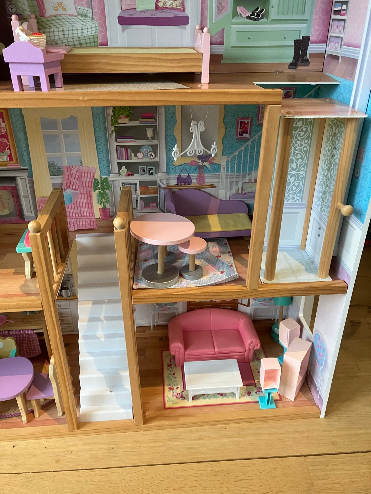KidKraft Grand View Mansion Poppenhuis met Meubels, Ophalen, Zo goed als nieuw, Poppenhuis