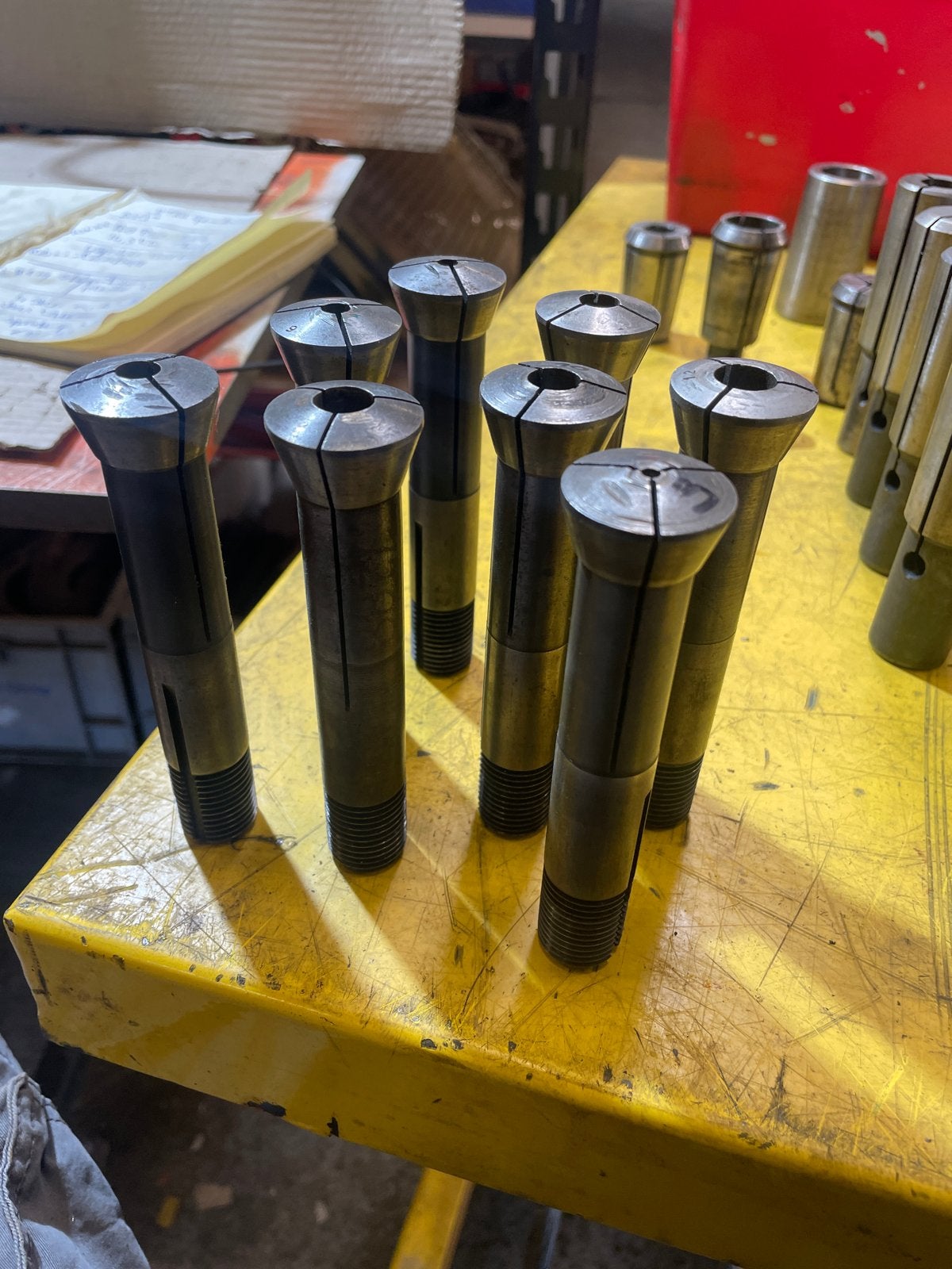 7 stuks C5 spantangen 122 mm lang diameter 20 mm, Ophalen, Gebruikt, Overige typen